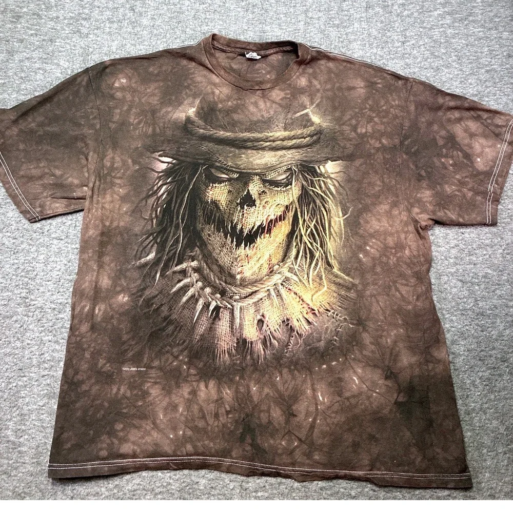 Vintage The Mountain Shirt James Ryman 2013 Mens 2XL Scarecrow Halloween Rare